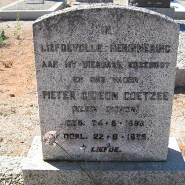 COETZEE Pieter Gideon 1888-1965