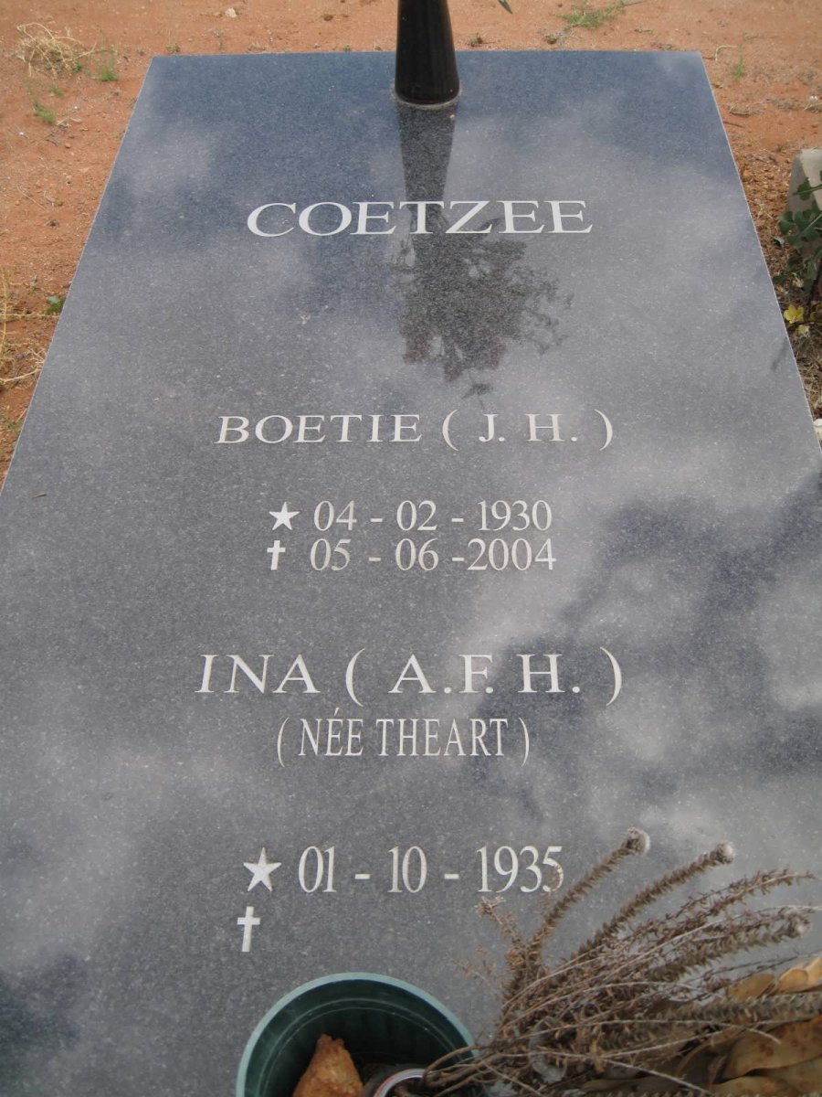 COETZEE J.H. 1930-2004 &amp; A.F.H. THEART 1935-