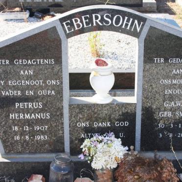 EBERSOHN Petrus Hermanus 1907-1983 &amp; G.A.W.L. SMIT 1927-2006