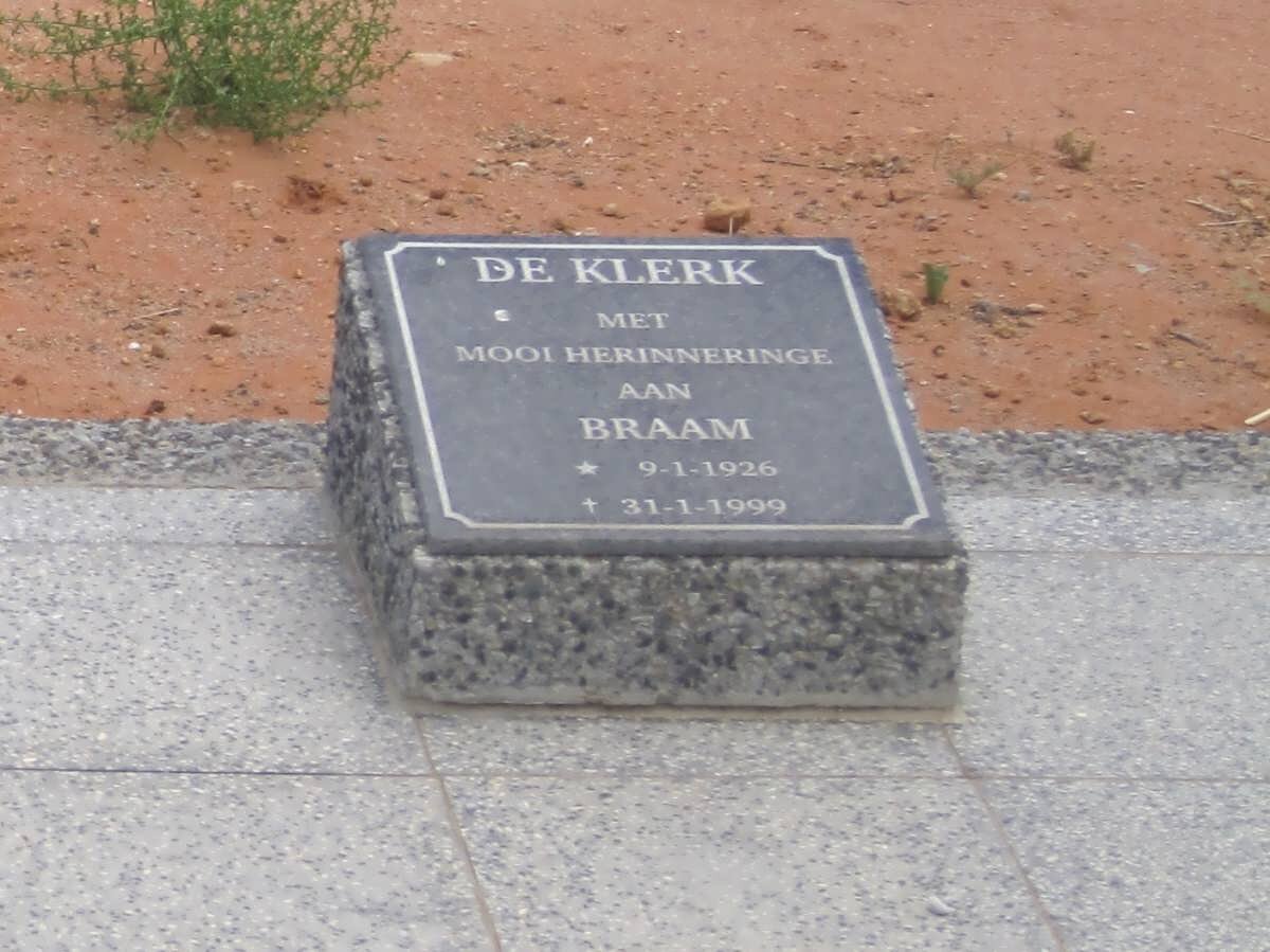 KLERK Braam, de 1926-1999