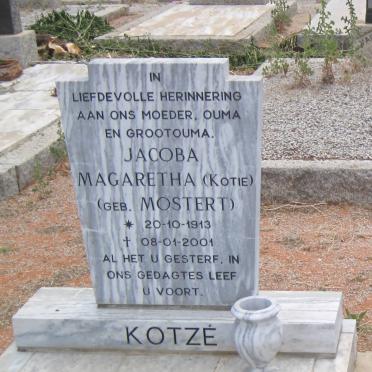 KOTZÉ Jacoba Magaretha nee MOSTERT 1913-2001