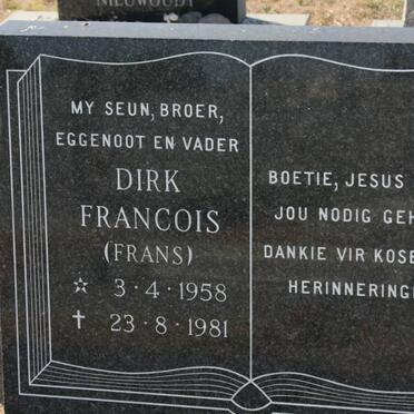 KOTZE Dirk Francois 1958-1981