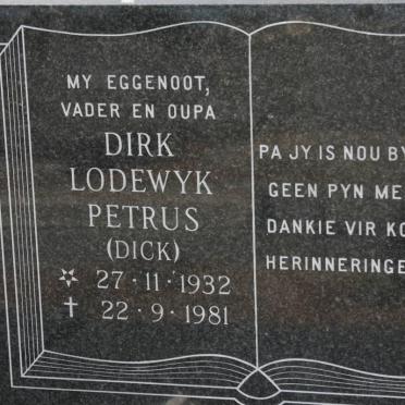 KOTZE Dirk Lodewyk Petrus 1932-1981 