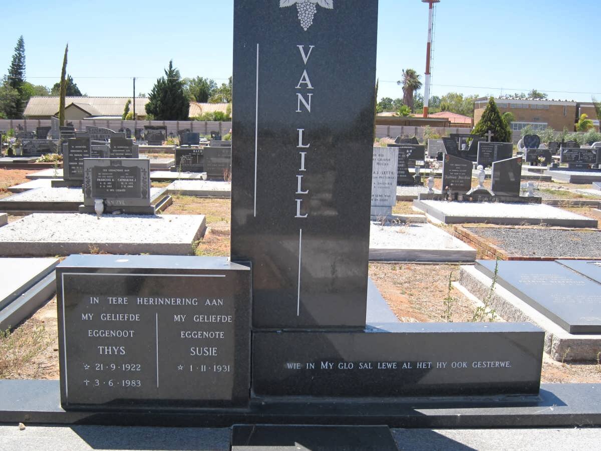 LILL Thys, van 1922-1983 &amp; Susie 1931-
