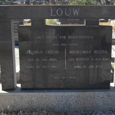 LOUW Jacobus Gideon 1885-1962 &amp; Wilhelmina Helena BURGER 1890-1973