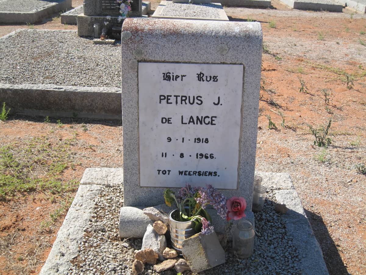 LANGE Petrus J., de 1918-1966