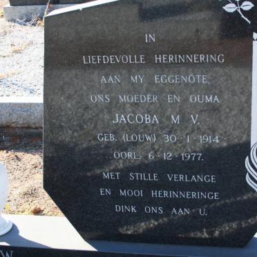 LOUW Jacoba M.V. nee LOUW 1914-1977