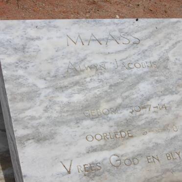 MAASS Alwyn Jacobus 1914-1998