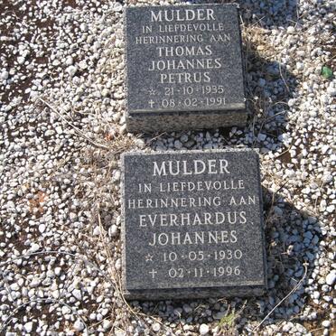 MULDER Thomas Johannes Petrus 1935-1991 :: MULDER Everthardus Johannes 1930-1996