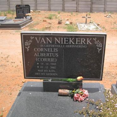 NIEKERK Cornelis Albertus, van 1945-2002