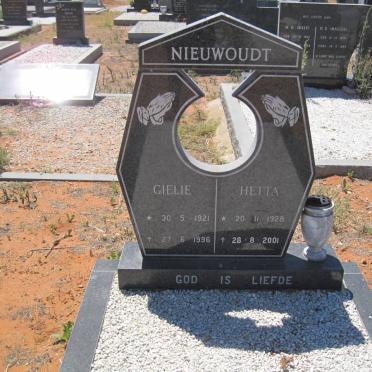 NIEUWOUDT Gielie 1921-1996 &amp; Hetta 1928-2001