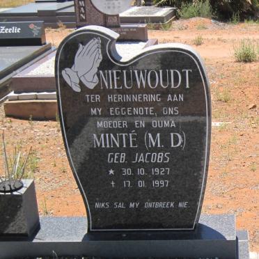 NIEUWOUDT M.D. nee JACOBS 1927-1997