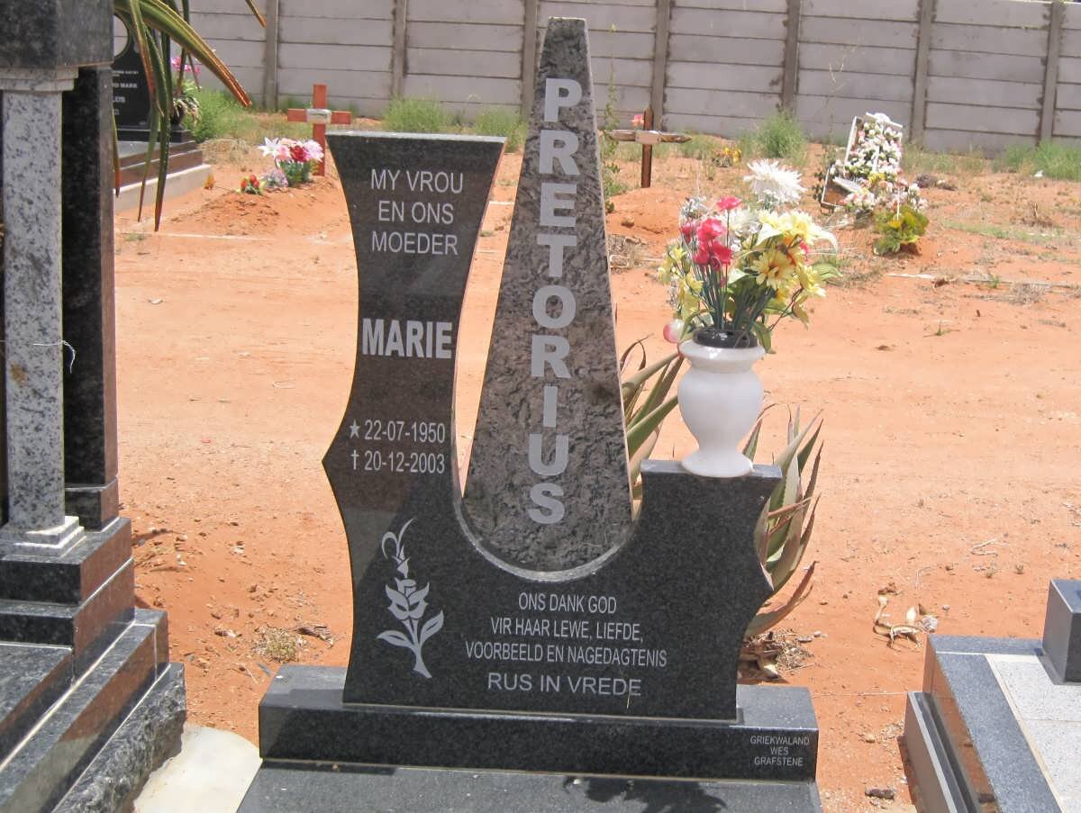 PRETORIUS Marie 1950-2003