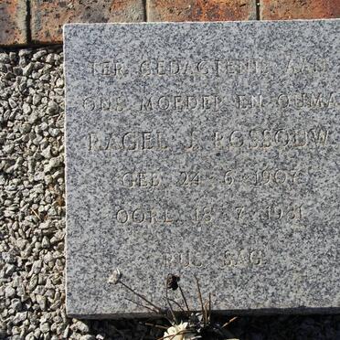 ROSSOUW Ragel J 1907-1981
