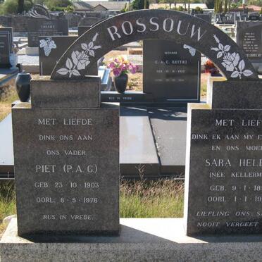 ROSSOUW P.A.G. 1903-1976 &amp; Sara Helena KELLERMAN 1898-1966