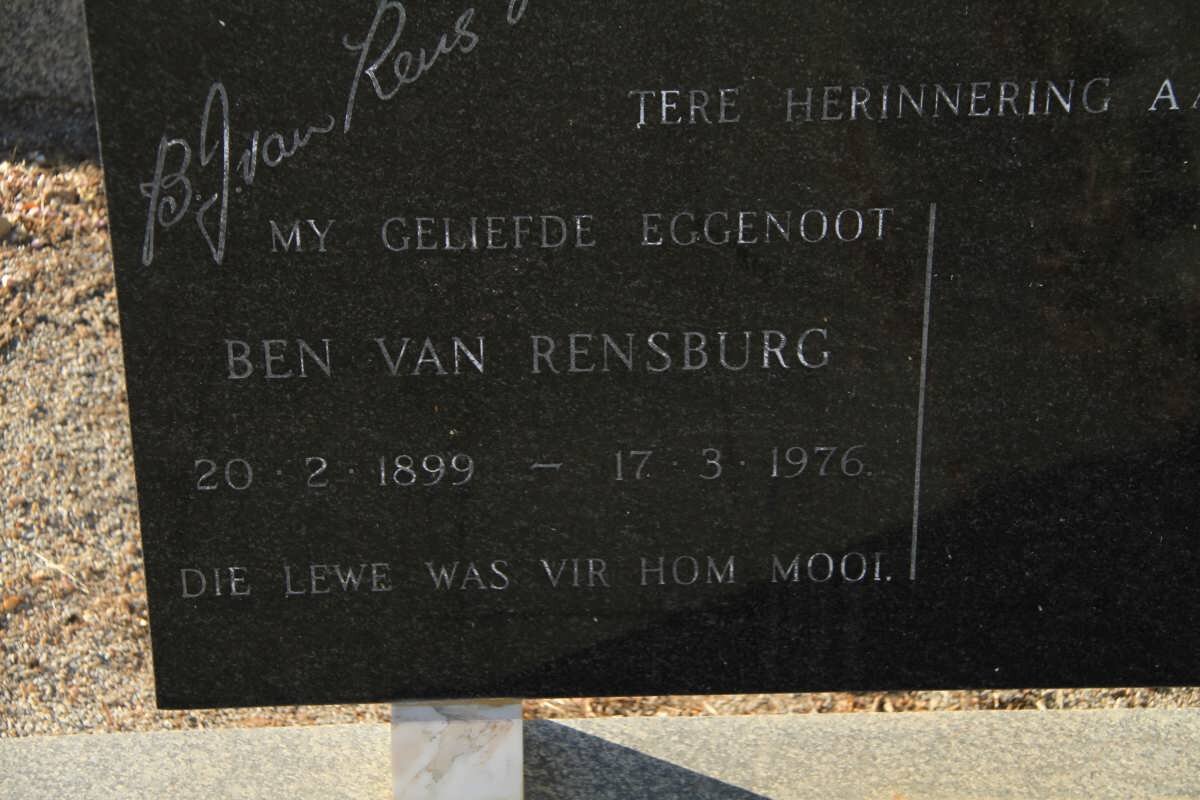 RENSBURG Ben, van 1899-1976