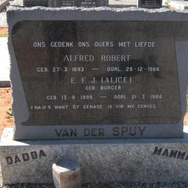 SPUY Alfred Robert, van der 1893-1966 &amp; E.F.J. BURGER 1899-1984