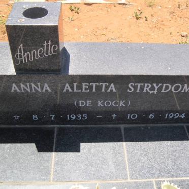 STRYDOM Anna Aletta nee DE KOCK 1935-1994