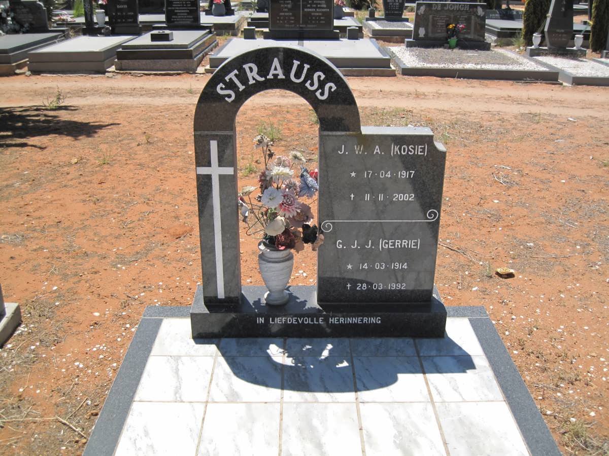 STRAUSS G.J.J. 1914-1992 :: STRAUSS J.W.A. 1917-2002