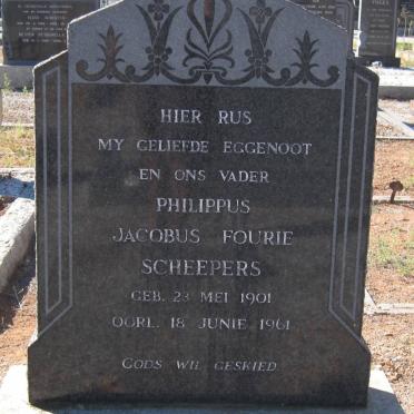 SCHEEPERS Philippus Jacobus Fourie 1901-1961 