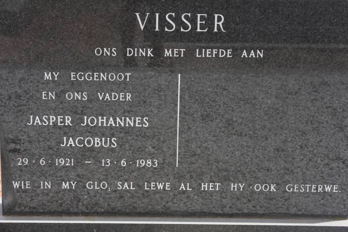 VISSER Jasper Johannes Jacobus 1921-1983