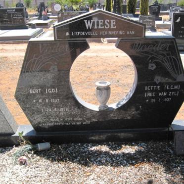 WIESE G.D. 1937-1992 &amp; E.C.M. VAN ZYL 1937-