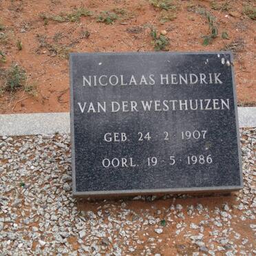 WESTHUIZEN Nicolaas Hendrik, van der 1907-1986