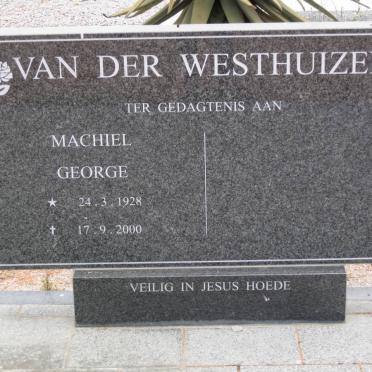 WESTHUIZEN Machiel George, van der 1928-2000