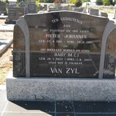 ZYL Pieter Johannes, van 1910-1967 &amp; M.C. 1902-2007