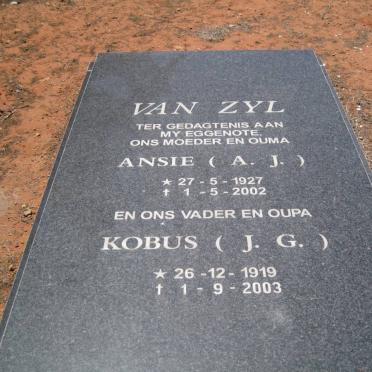 ZYL J.G., van 1919-2003 &amp; A.J. 1927-2002