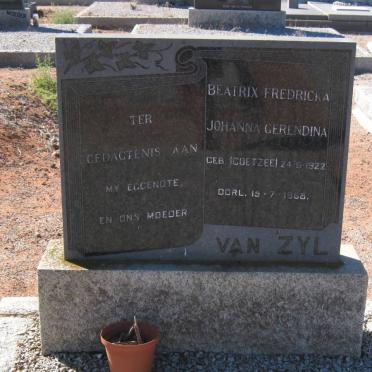 ZYL Beatrix Fredricka Johanna Gerendina, van nee COETZEE 1911-1968