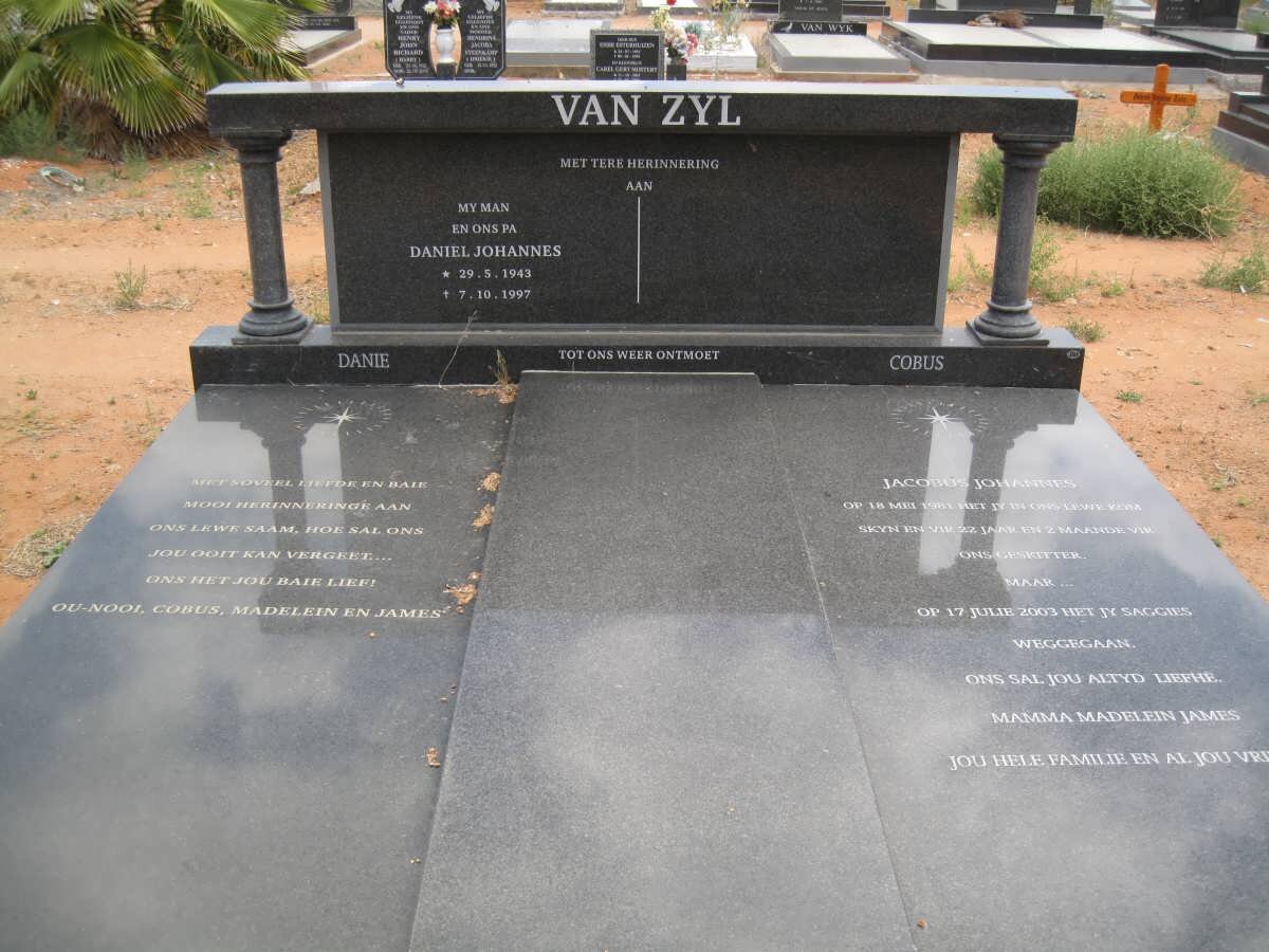 ZYL Daniel Johannes, van 1943-1997 :: VAN ZYL Jacobus Johannes 1981-2003