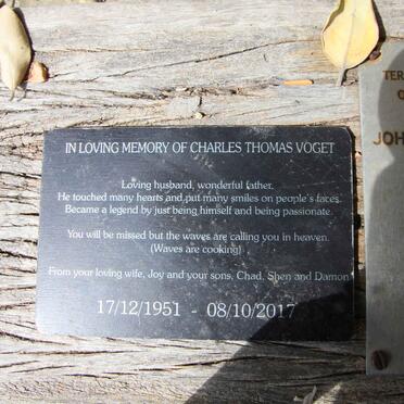 VOGET Charles Thomas 1951-2017