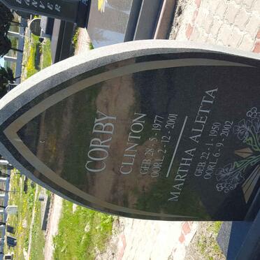 CORBY Martha Aletta 1950-2002 :: CORBY Clinton 1977-2001