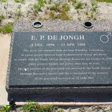 JONGH E.P., de 1896-1908