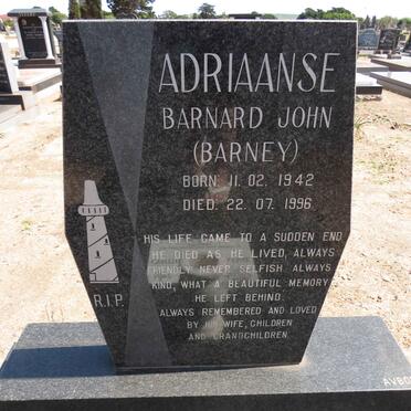 ADRIAANSE Barnard John 1942-1996