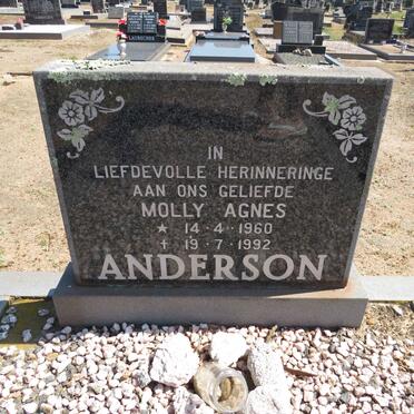 ANDERSON Molly Agnes 1960-1992