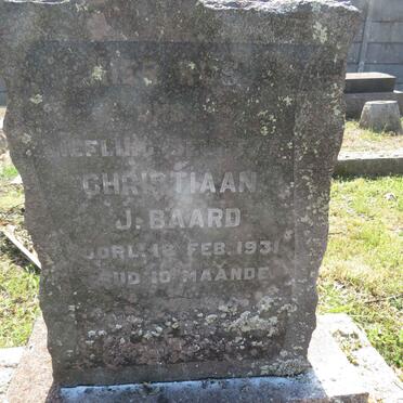 BAARD Christiaan J. -1931