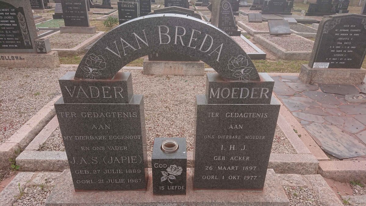 BREDA J.A.S., van 1889-1967 &amp; I.H.J. ACKER 1897-1977