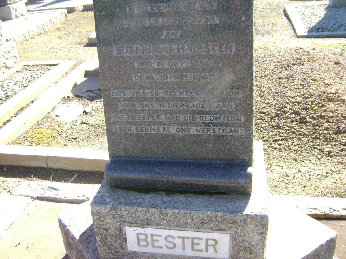 BESTER Susanna J.H. 1856-1940