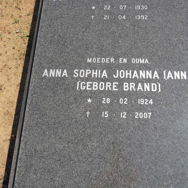 BESTER Coenraad Hendrik 1930-1992 &amp; Anna Sophia Johanna BRAND 1924-2007