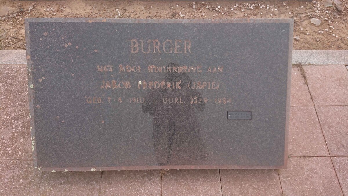 BURGER Jacob Frederik 1910-1984 &amp; Marita 1920-2013