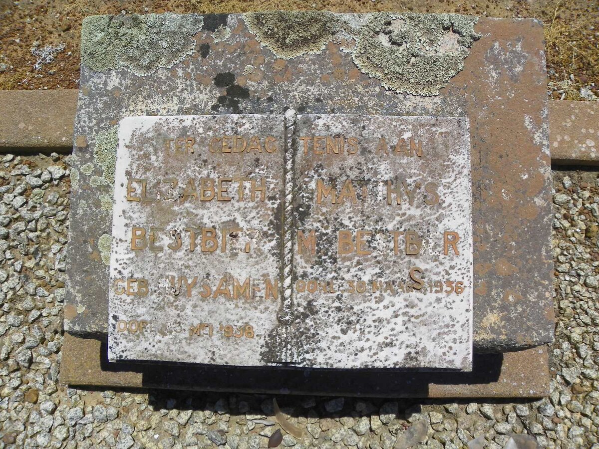 BESTBIER Matthys M. -1936 &amp; Elizabeth HUYSAMEN -1938