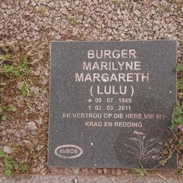 BURGER Marilyne Margareth 1949-2011