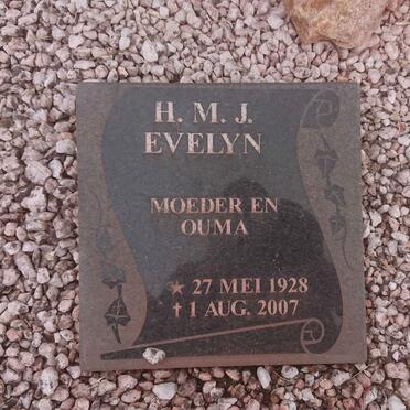 EVELYN H.M.J. 1928-2007