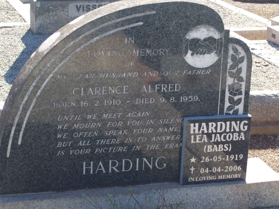 HARDING Clarence Alfred 1910-1959 &amp; Lea Jacoba 1919-2006