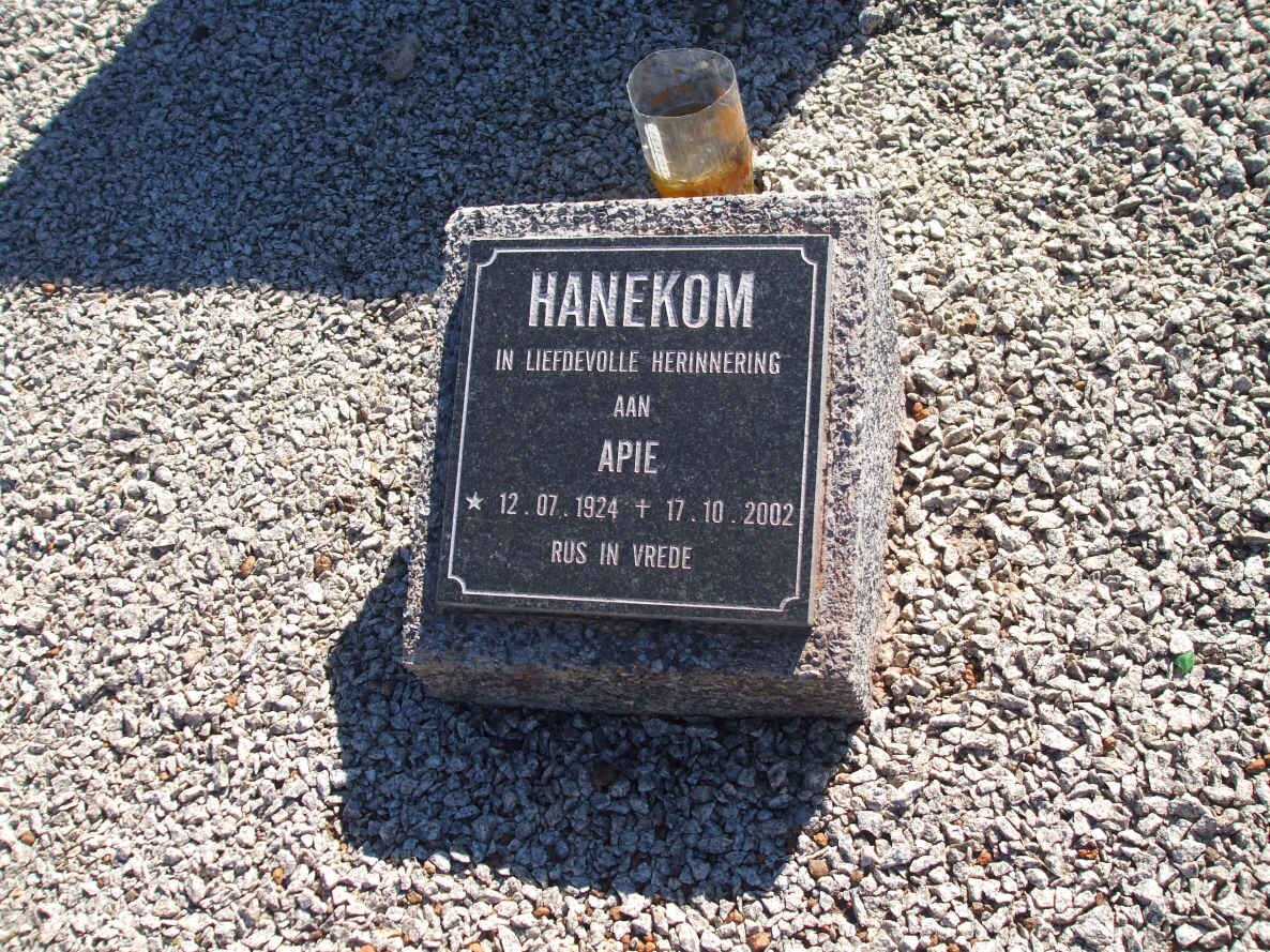HANEKOM Apie 1924-2002