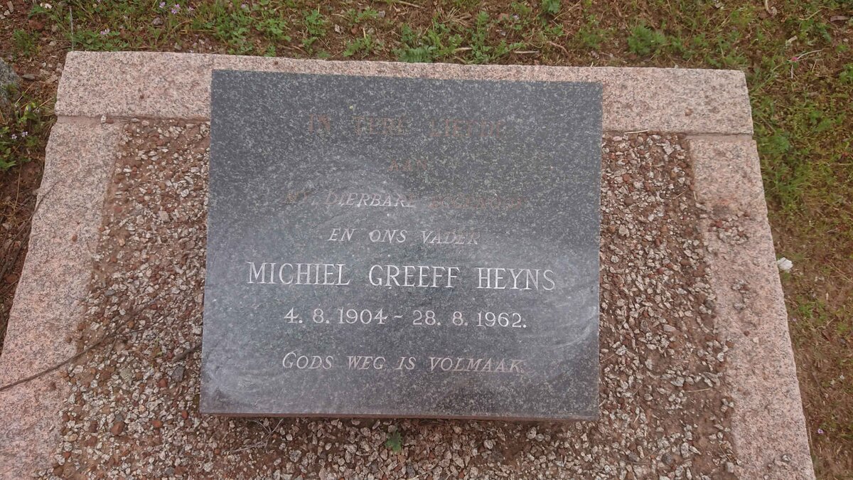 HEYNS Michiel Greeff 1904-1962