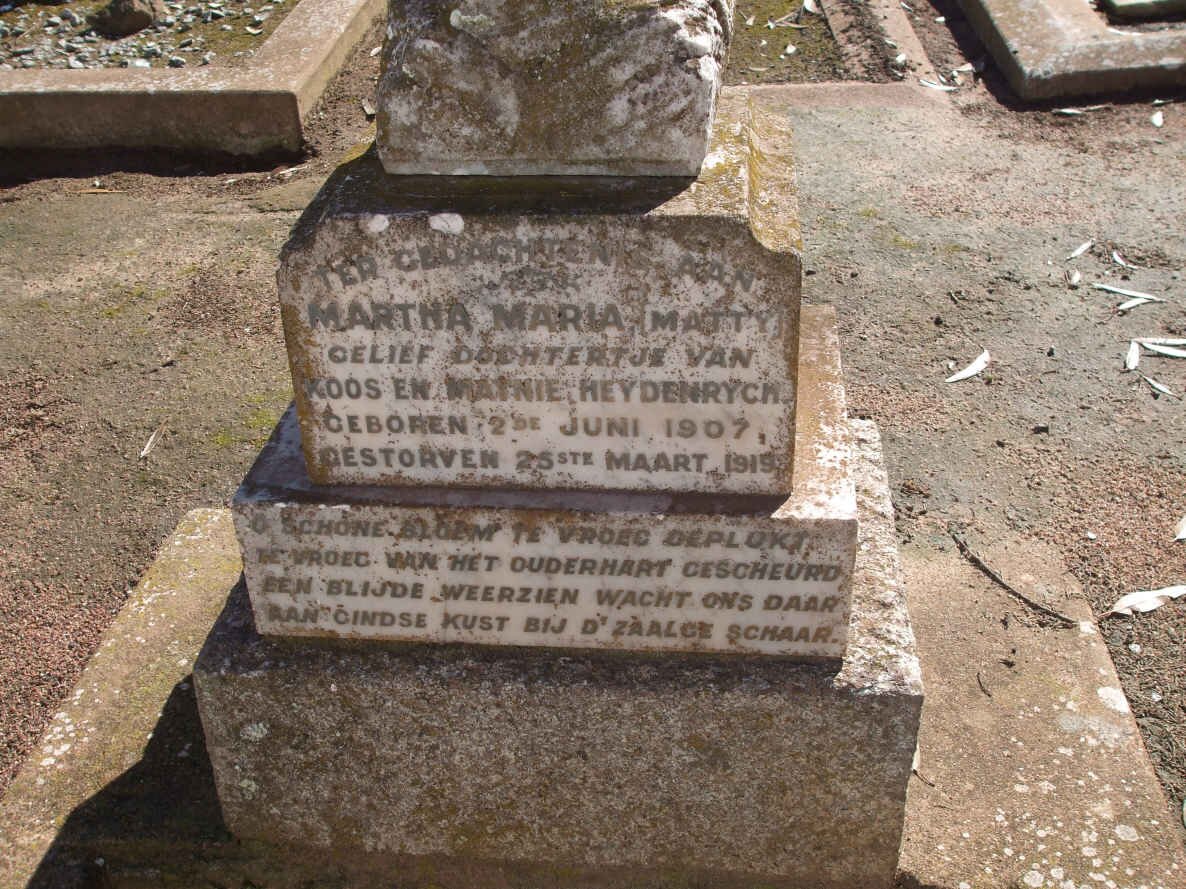 HEYDENRYCH Martha Maria 1907-1919