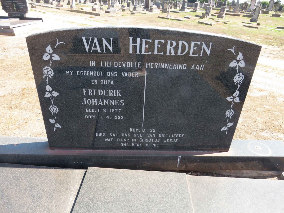 HEERDEN Frederik Johannes, van 1927-1993
